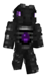 black and cod gray Minecraft skin — Classic model — first worn by RKzoo