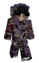 black and cod gray Minecraft skin — Classic model — first worn by VioletteKatze