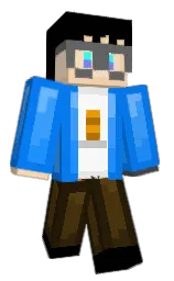 black and azure radiance Minecraft skin — Classic model