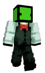 black and racing green Minecraft skin — Classic model — first worn by SomeKindOfJasper
