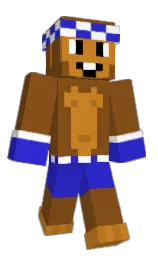 russet and persian blue Minecraft skin — Classic model