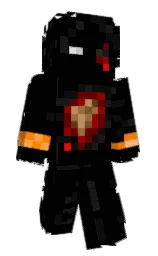 black and cod gray Minecraft skin — Classic model