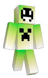 white and black Minecraft skin — Classic model
