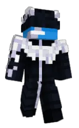 black and cinder Minecraft skin — Classic model