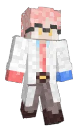 white and albescent white Minecraft skin — Classic model