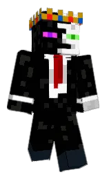 black and white Minecraft skin — Classic model
