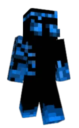 black and congress blue Minecraft skin — Slim model