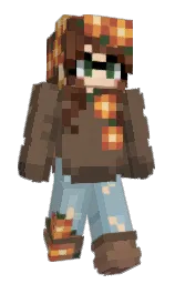 tobacco brown and opal Minecraft skin — Slim model — first worn by reecearony