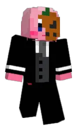 black and illusion Minecraft skin — Classic model — first worn by KirbyFan102_JP