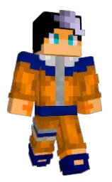 black and flush orange Minecraft skin — Classic model — first worn by Fabricio2990