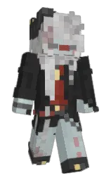 mine shaft and tower gray Minecraft skin — Slim model — first worn by Floop_Loop
