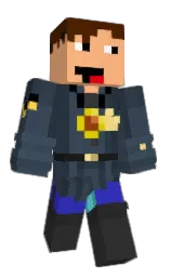 oxford blue and macaroni and cheese Minecraft skin — Classic model — first worn by 3skimusic