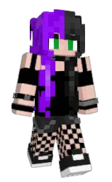 black and mandys pink Minecraft skin — Classic model — first worn by Nirito700