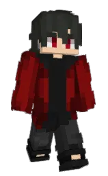 dark burgundy and mahogany Minecraft skin — Slim model