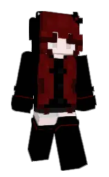 black and mahogany Minecraft skin — Slim model — first worn by AL3x1a_