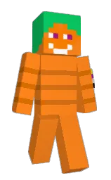 pumpkin and malachite Minecraft skin — Slim model — first worn by SuperiorCarrot