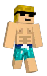 chardonnay and bondi blue Minecraft skin — Classic model