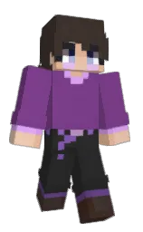 vivid violet and taupe Minecraft skin — Classic model