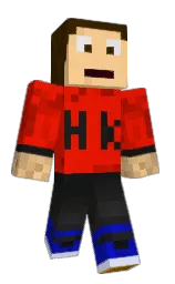 scarlet and heavy metal Minecraft skin — Classic model
