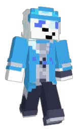 picton blue and white Minecraft skin — Classic model — first worn by Zlingen