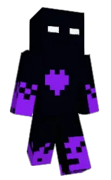 blue charcoal and black Minecraft skin — Classic model