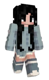 hit gray and black Minecraft skin — Slim model
