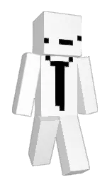 white and black Minecraft skin — Slim model — first worn by _fixbeertje