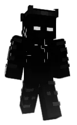 black and cod gray Minecraft skin — Classic model