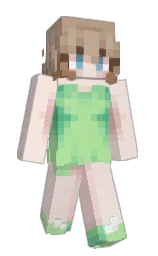 white linen and granny smith apple Minecraft skin — Slim model — first worn by hazedaizy