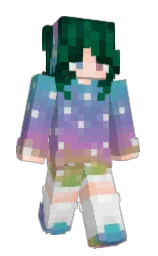 _prizmi's Minecraft skin wearing the Aurora cape
