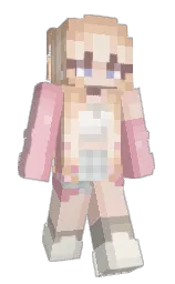 Mimi_o's Minecraft skin wearing the Purple Heart cape