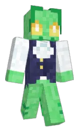 black and white Minecraft skin — Slim model — first worn by AverageJoe6322