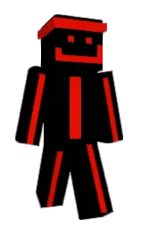 black and red Minecraft skin — Slim model