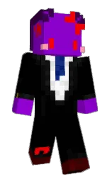 black and electric violet Minecraft skin — Slim model — first worn by Namuh