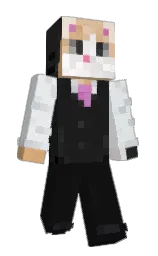 cod gray and porcelain Minecraft skin — Slim model — first worn by lunathebigcat