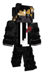 cod gray and black Minecraft skin — Classic model — first worn by DeuSComicKAYDY