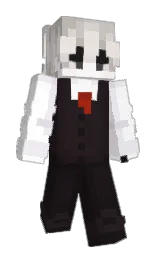 white and thunder Minecraft skin — Slim model