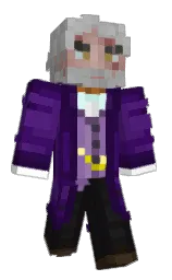 CyberNova777's Minecraft skin wearing the Purple Heart cape
