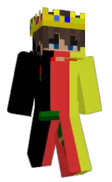 pear and black Minecraft skin — Slim model