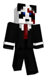 heavy metal and cod gray Minecraft skin — Slim model