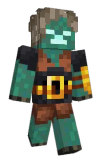 Front of Plesir's skin