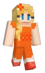 orange and tuft bush Minecraft skin — Slim model