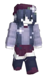amethyst smoke and black Minecraft skin — Slim model