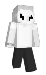 mine shaft and white Minecraft skin — Classic model