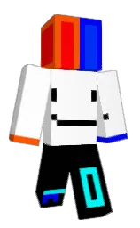 white and black Minecraft skin — Classic model