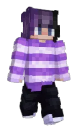 Usowr's Minecraft skin wearing the Purple Heart cape