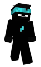 black and cod gray Minecraft skin — Slim model