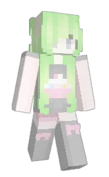 wisp pink and silver Minecraft skin — Slim model — first worn by GETSCARED