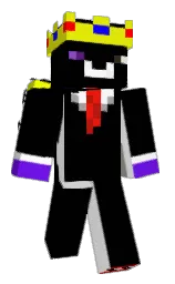 black and white Minecraft skin — Classic model
