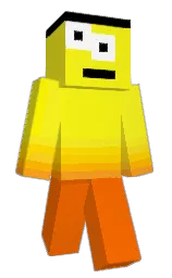 blaze orange and lemon Minecraft skin — Classic model